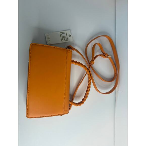 Urban Expressions Tangerine Monique Braided Top Handle Crossbody Bag - Picture 4 of 5
